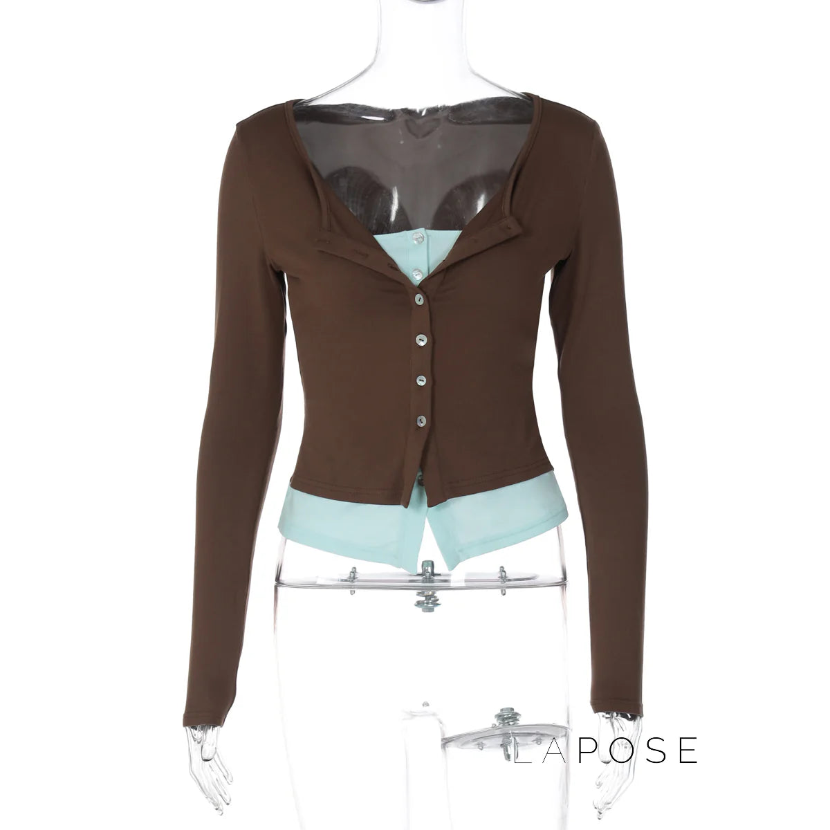 Avary Patchwork Faux Layer Top