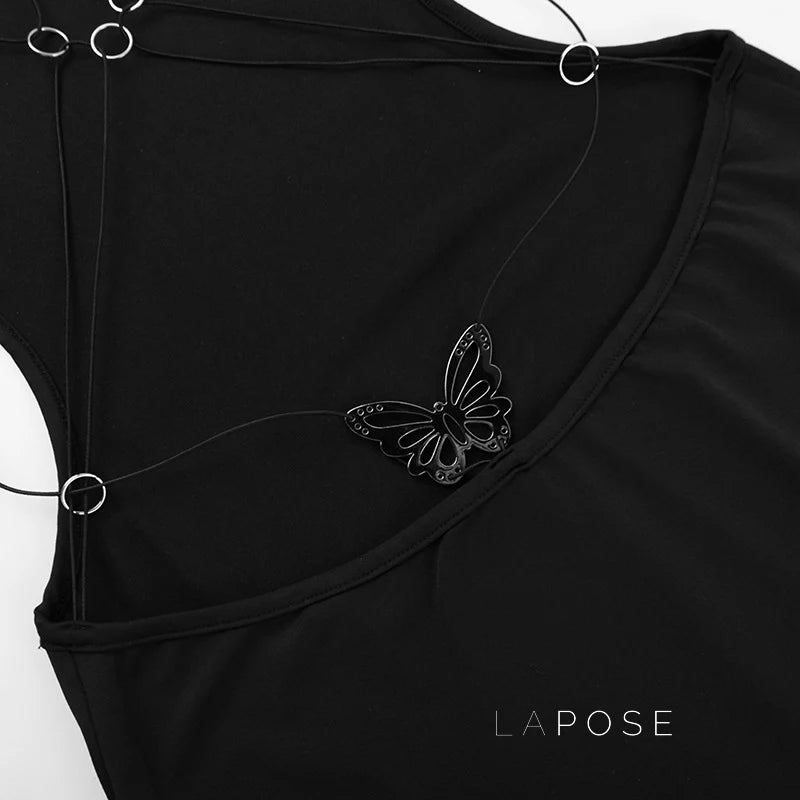 Aviva Backless Lace-Up Dress