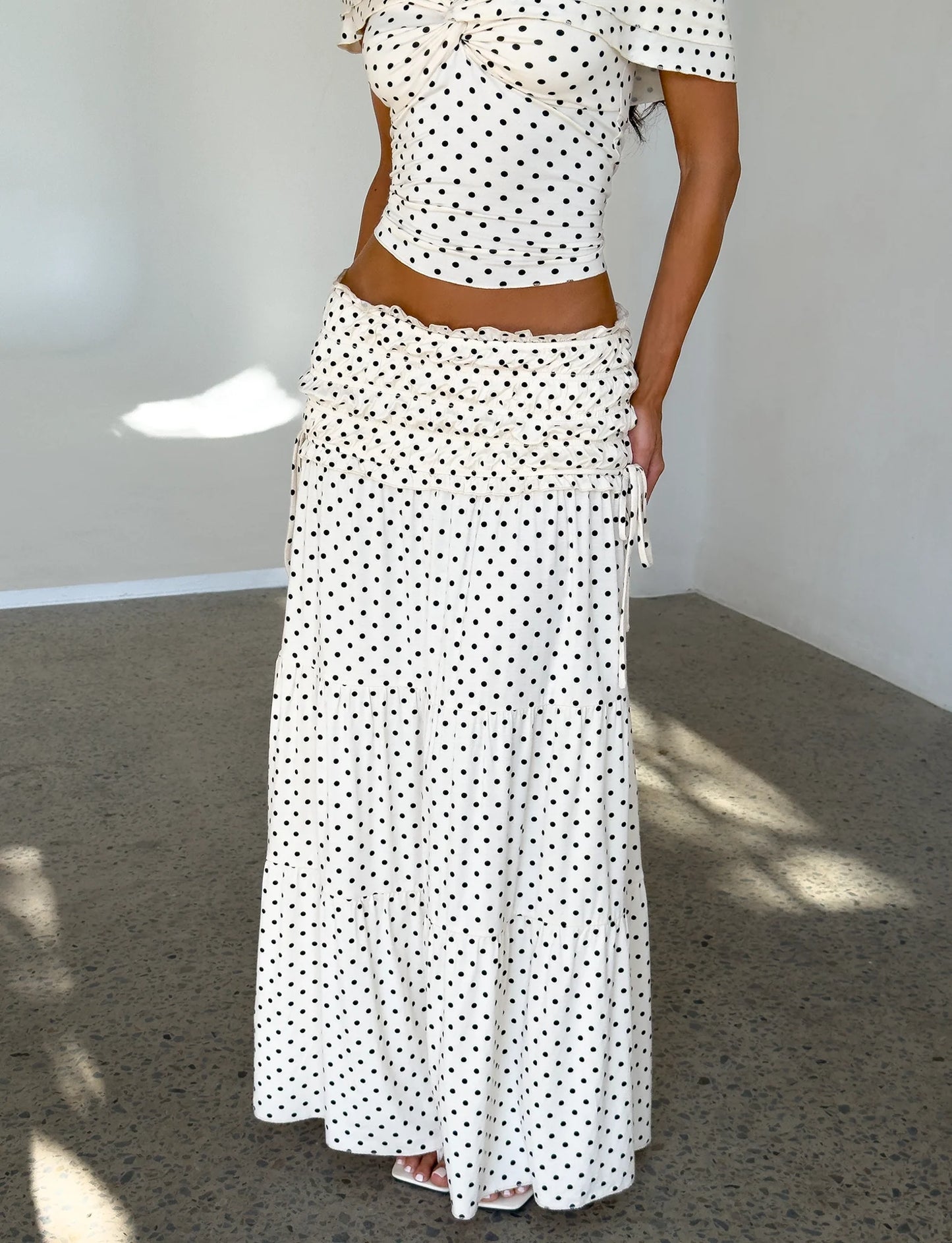 Soleil Polka Dot Ruffle Set