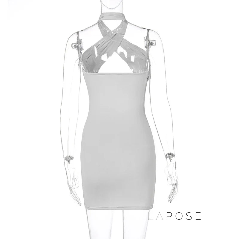 Jayani Halter Cut-Out Mini Dress