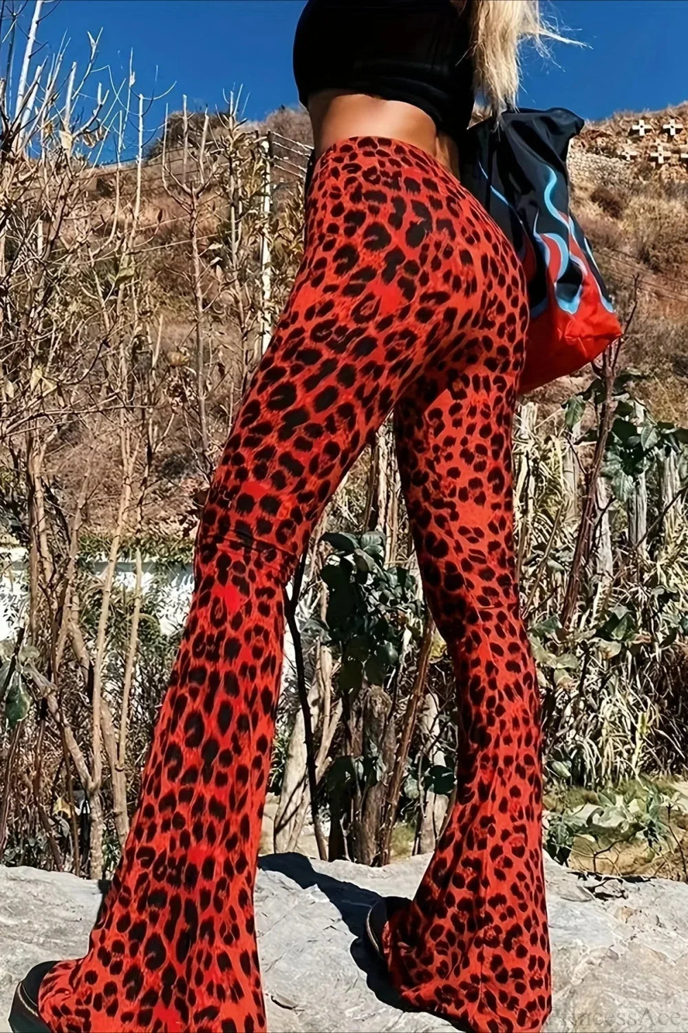 Leopard Print Flare Pant