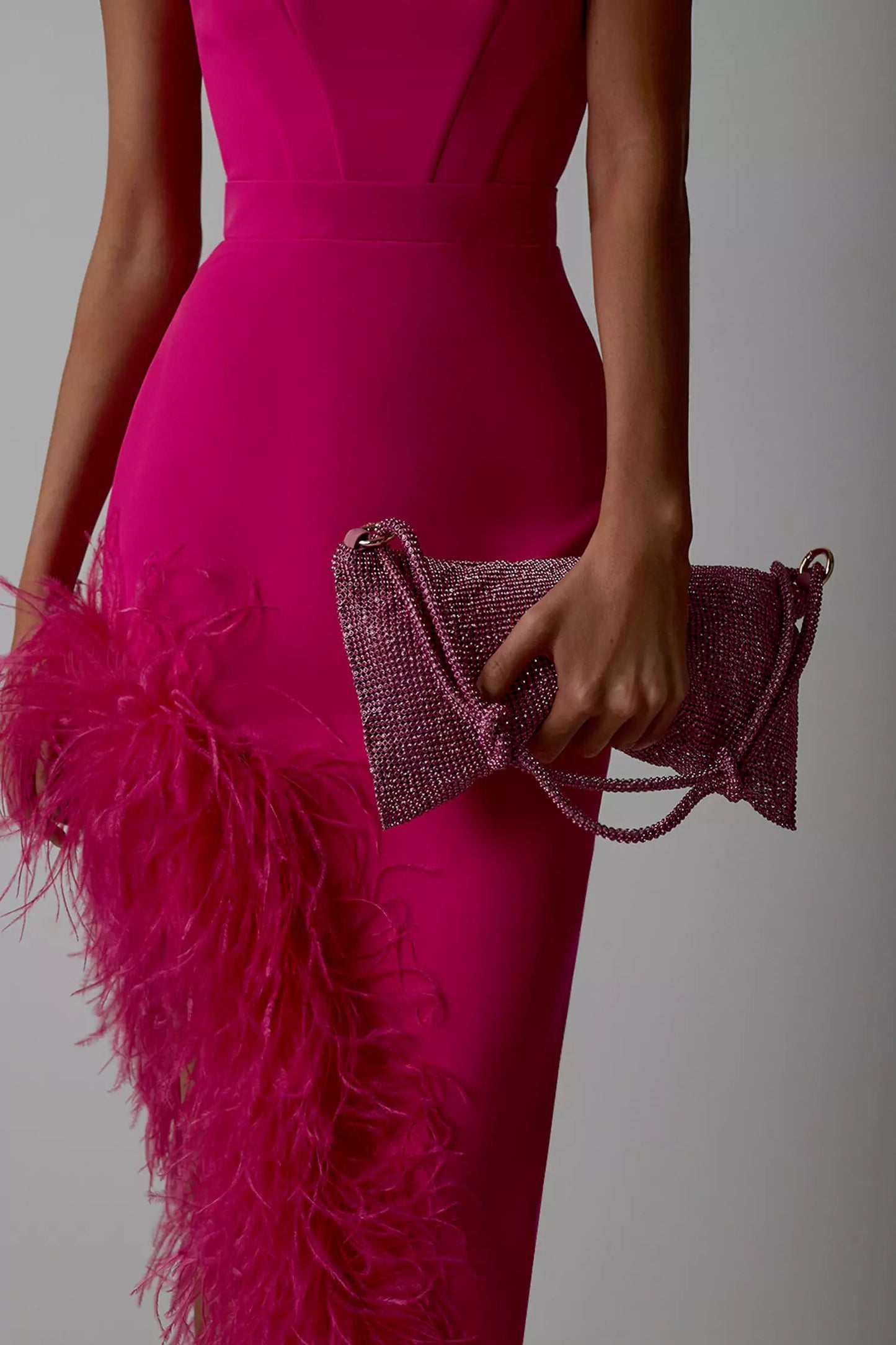 Payton Rose Red Feather Dress