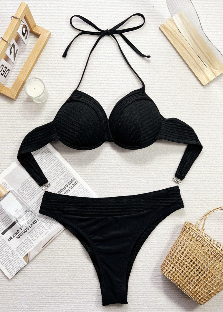 Capri Coast - Textured Push-Up Bikini Set