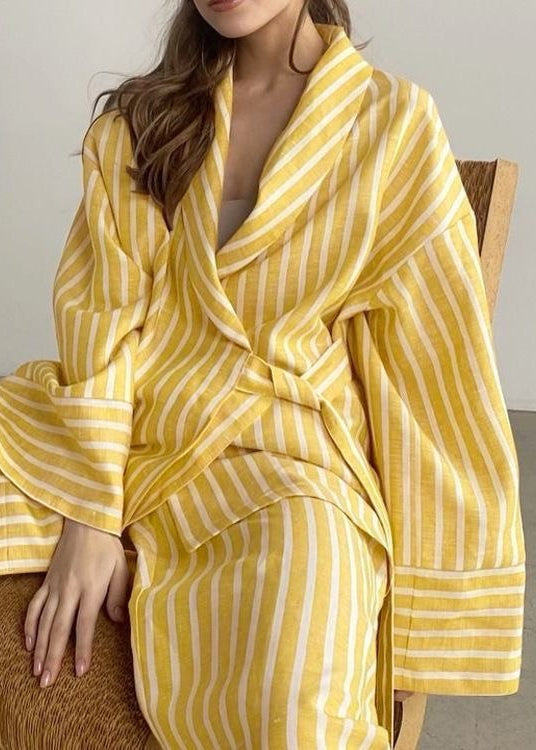 Solara Striped Kimono Set – Relaxed Two-Piece