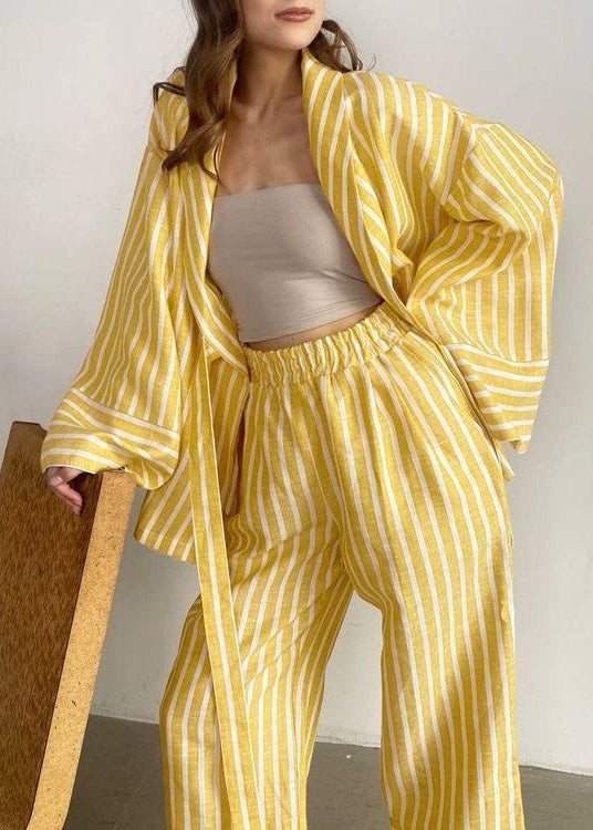 Solara Striped Kimono Set – Relaxed Two-Piece