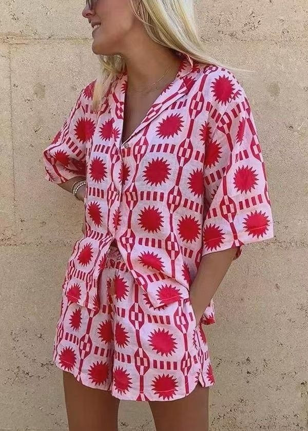 Solana - Red Sun Print Summer Set