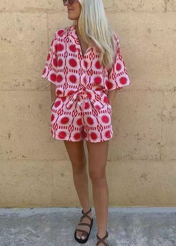 Solana - Red Sun Print Summer Set