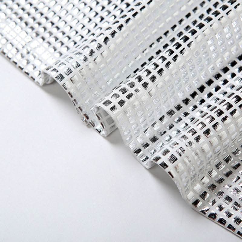 Halter deep V neck slit plaid hollow out cut out maxi dress