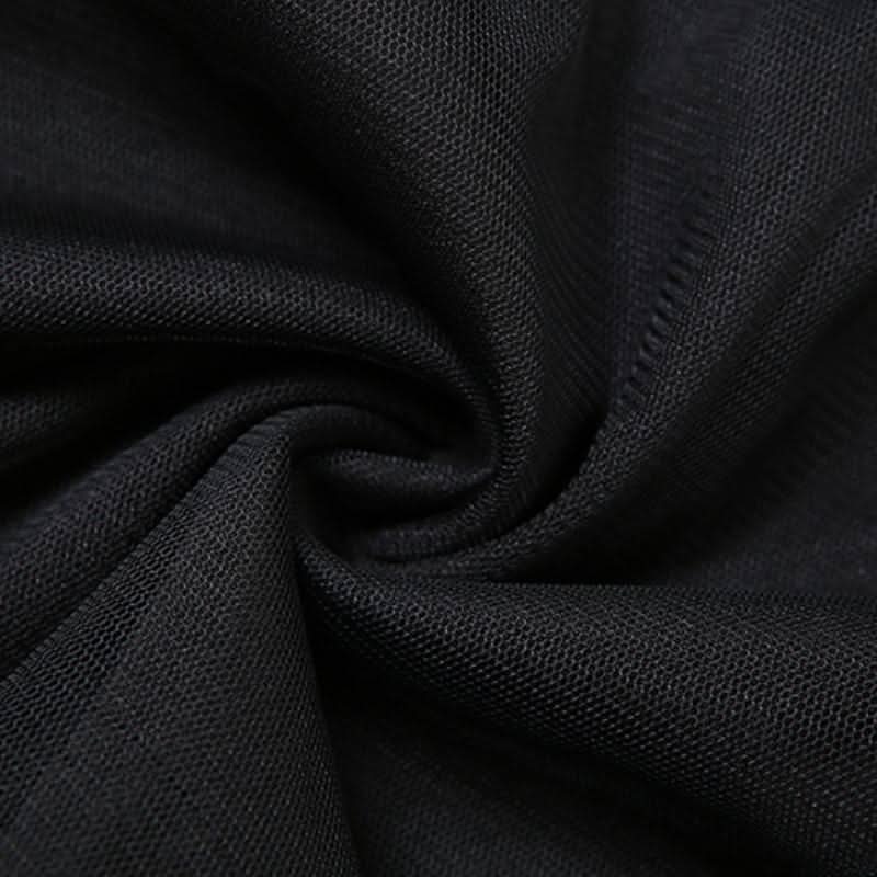 Halter hollow out ruffle mesh backless cut out mini dress