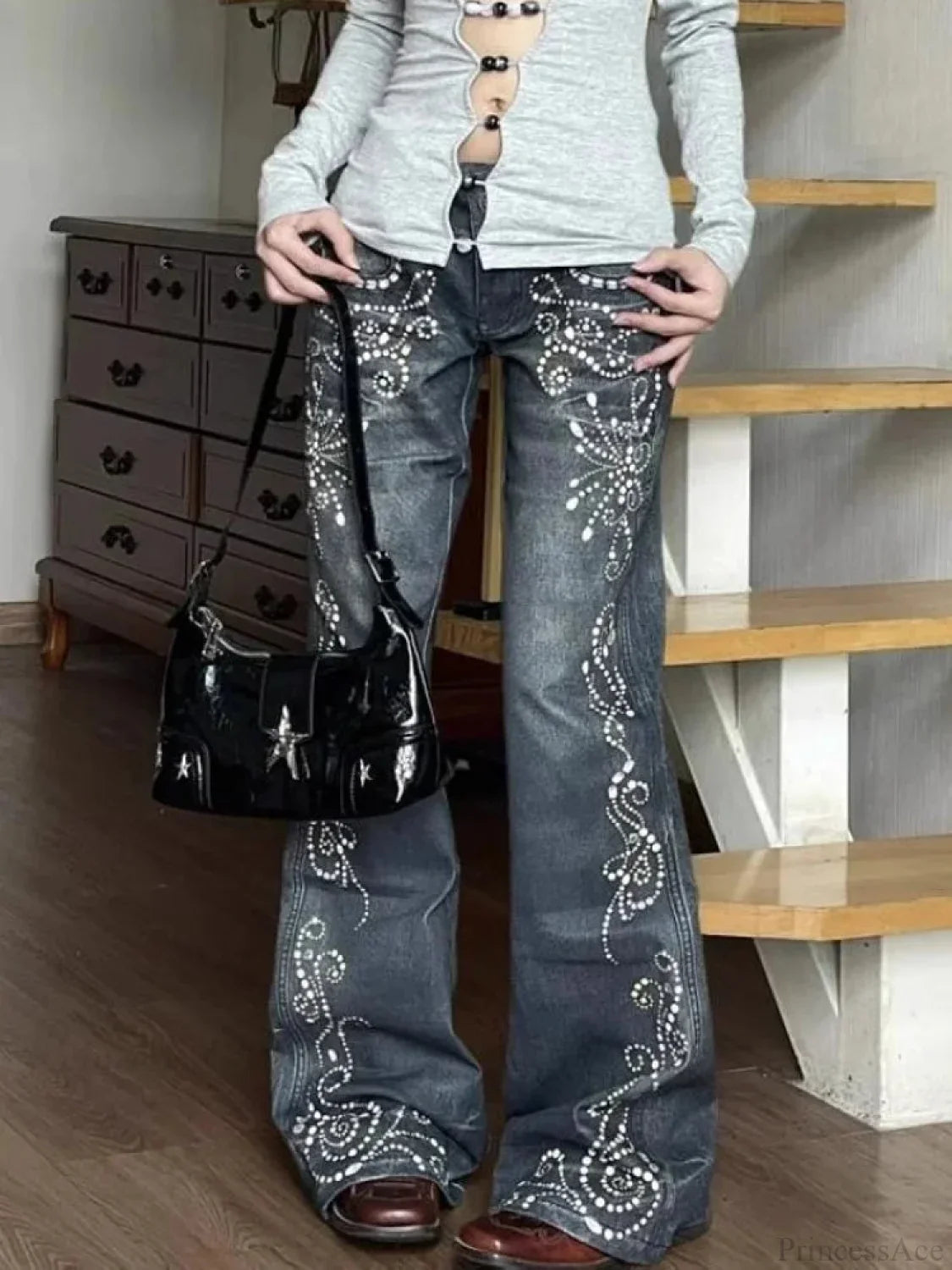 Precious Stone Medieval Slim Flare Pant