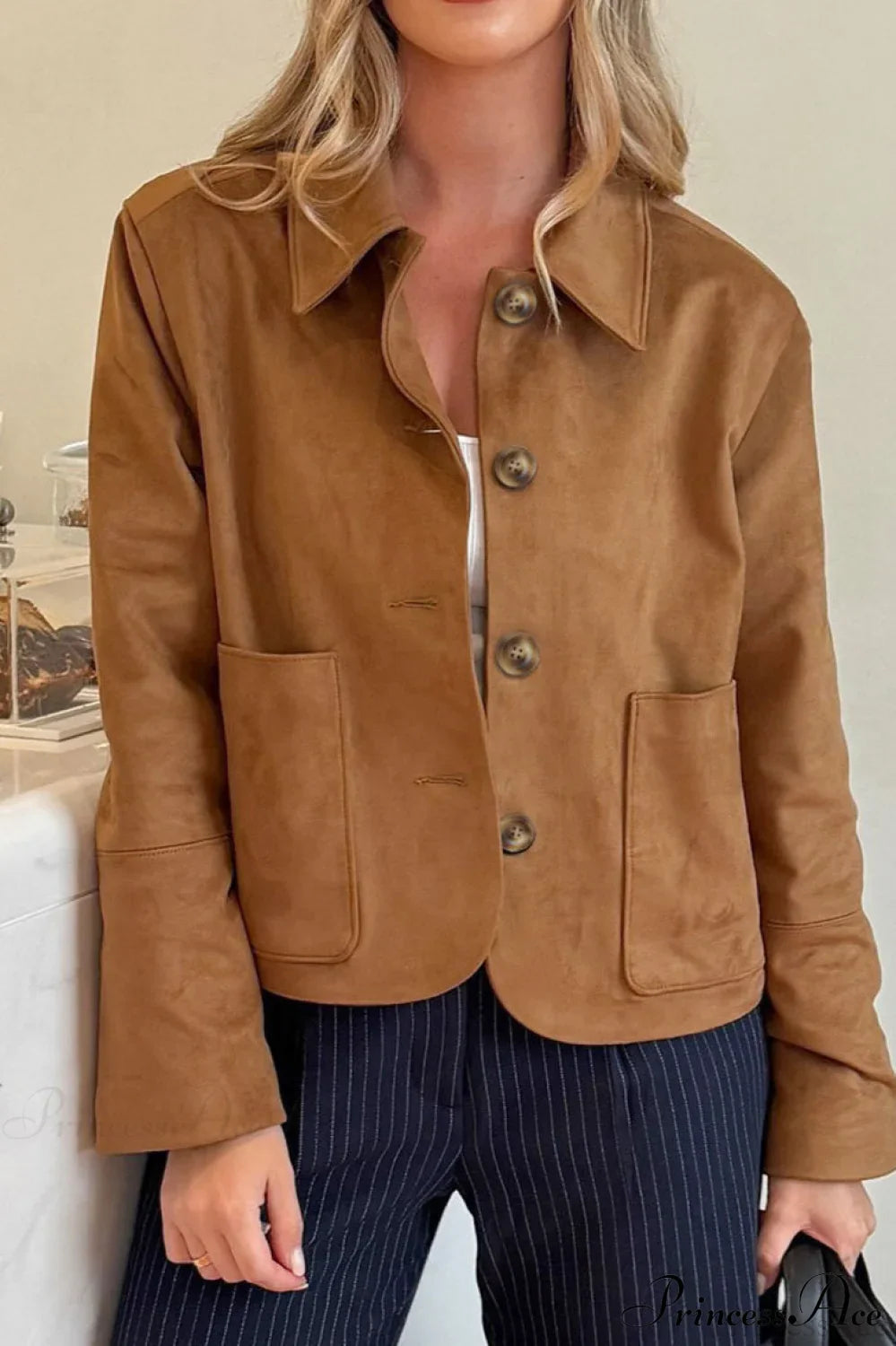 Retro Old Money Suede Coat