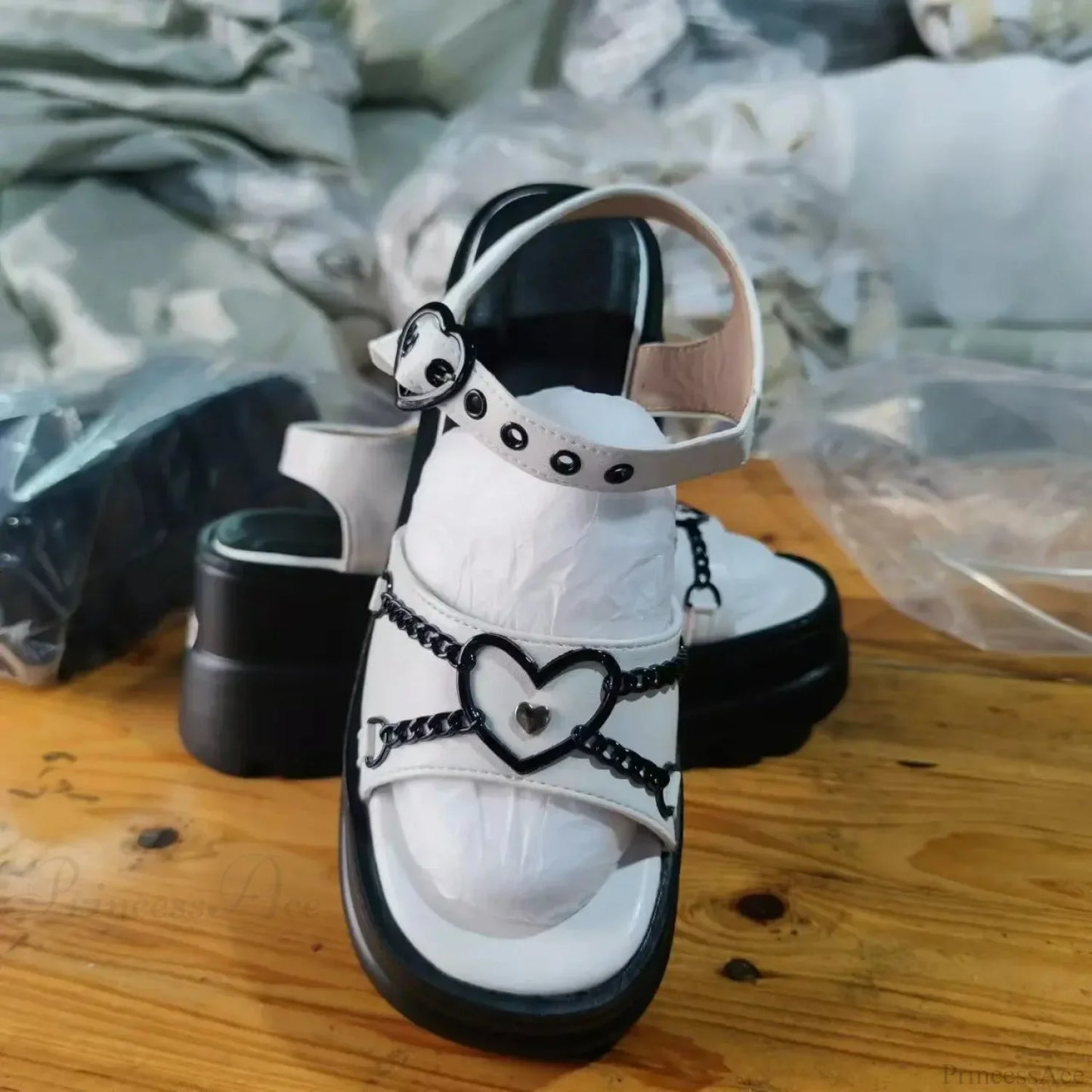 Rose Wedge Medieval Platform Sandal