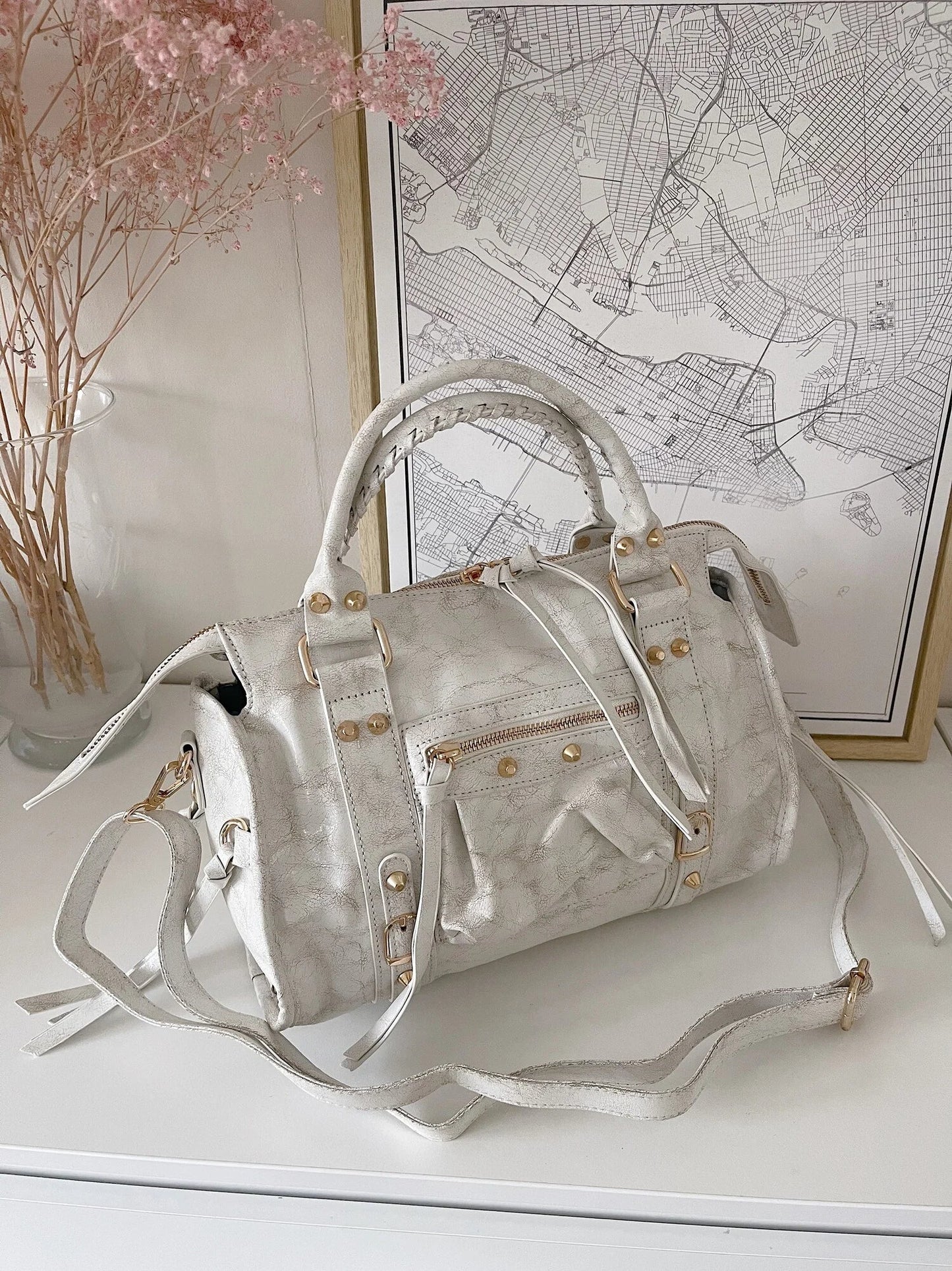 City Bag Powder White