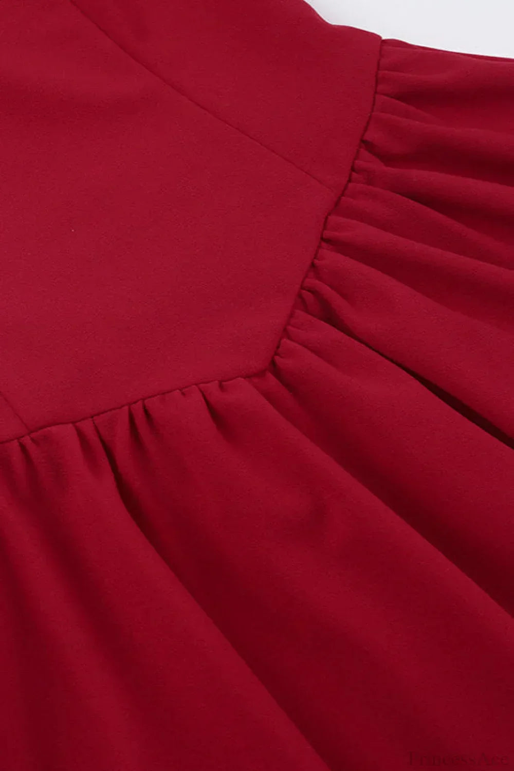 Scoop Neck Bow Detail Drop Waist Flared Skater Mini Dress