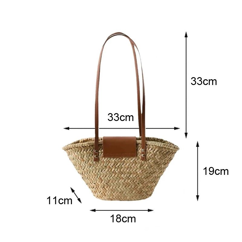 Aisea Woven Rattan Shoulder Bag