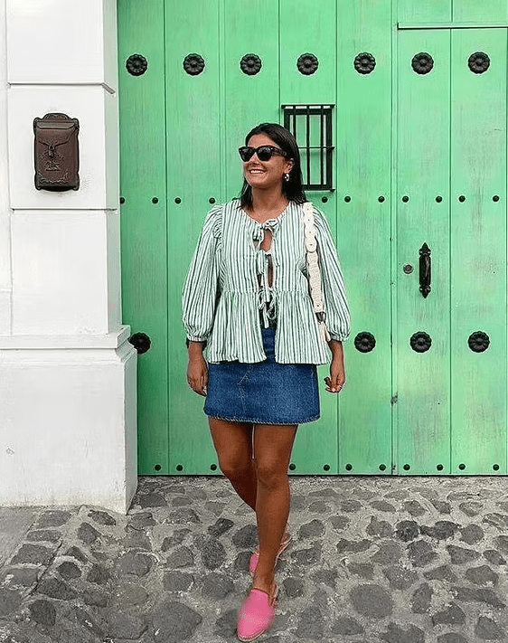 Emma Striped Puff Sleeve Blouse
