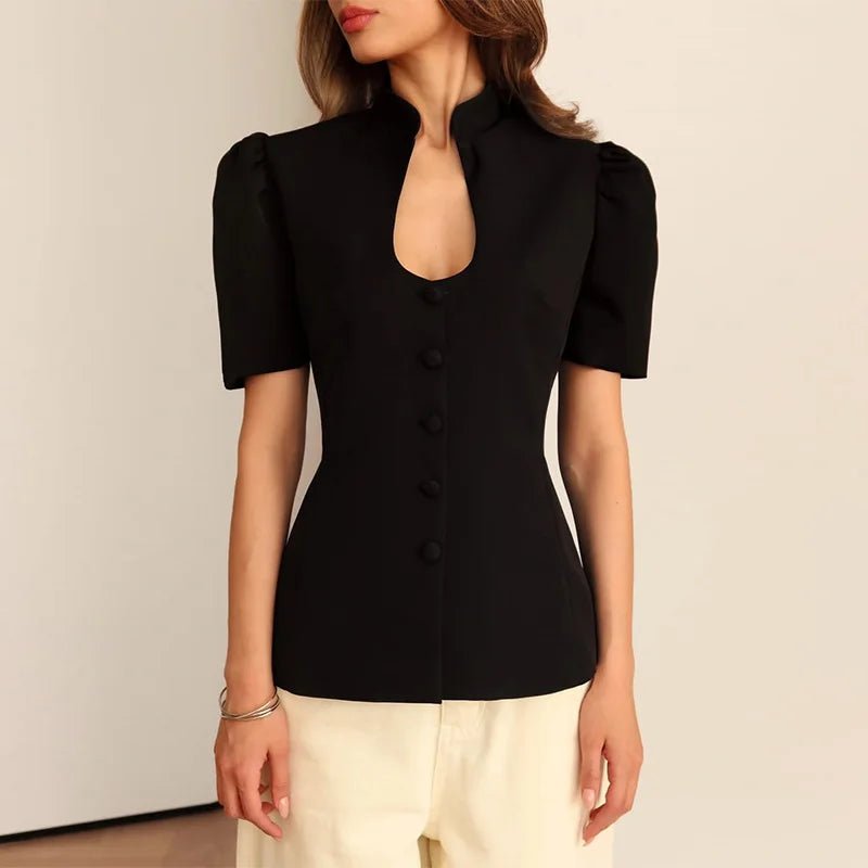 Collette Stand Collar Top
