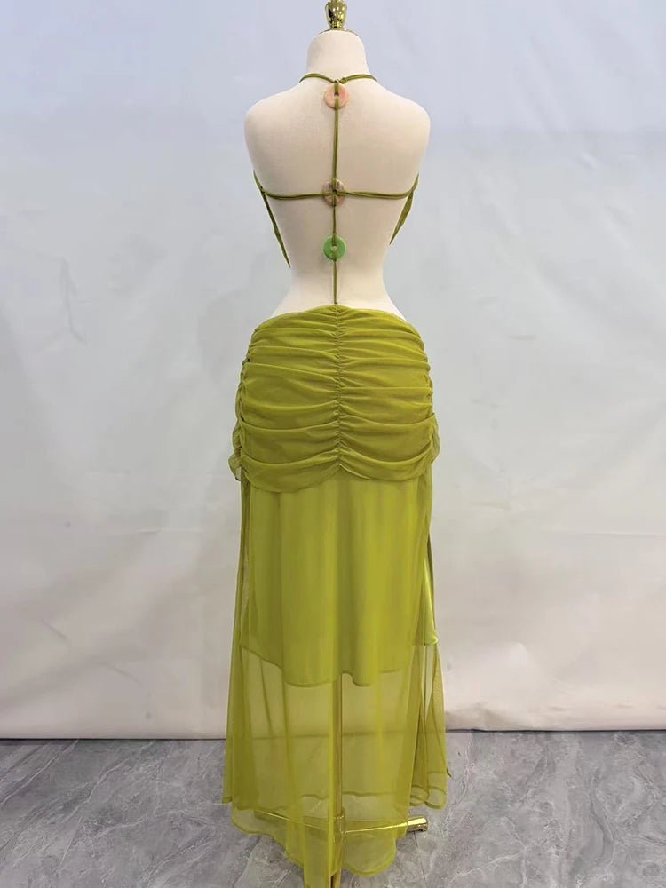 Margot Draped Backless Maxi Dress