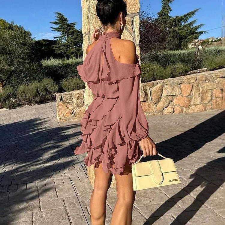 Maureen Halter Tiered Mini Dress
