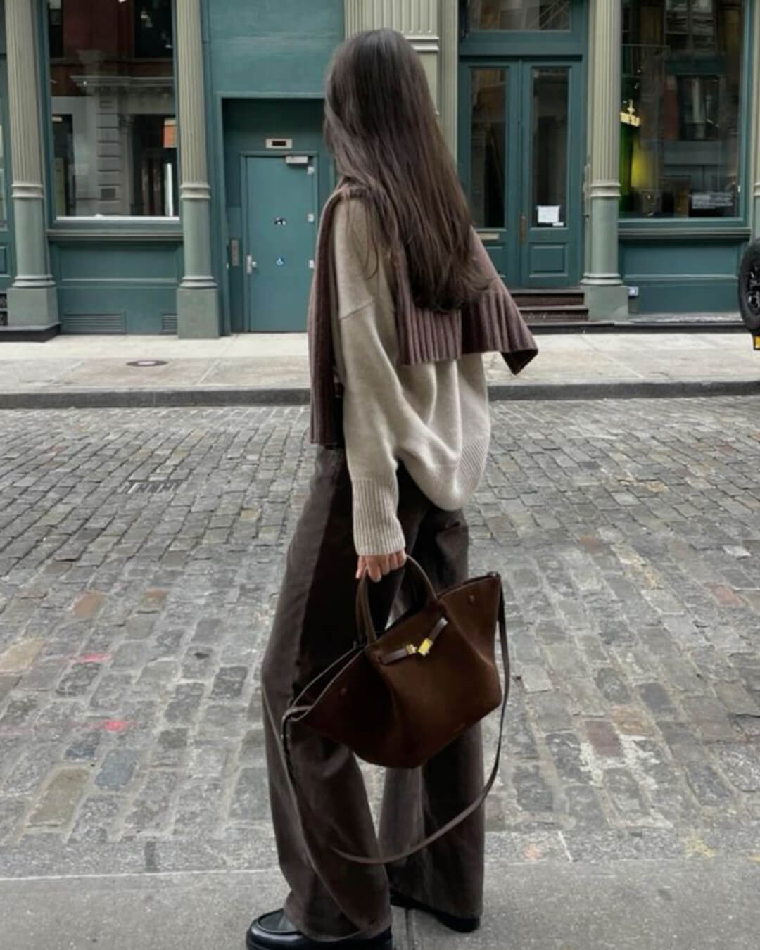 The Melanie — Structured Suede Tote Bag