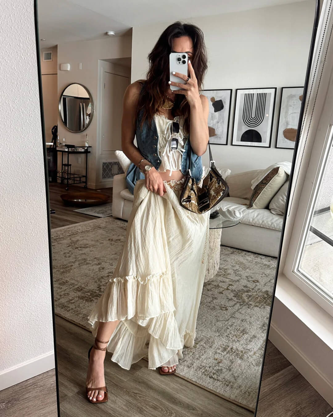 Julia Ruched Cami Maxi Skirt Set