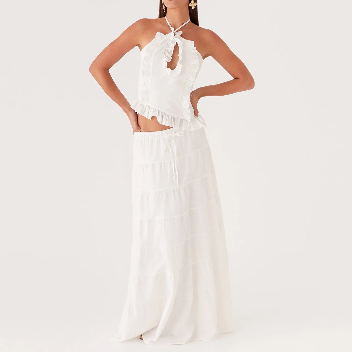 Yasmine Ruffle Two-Piece Set