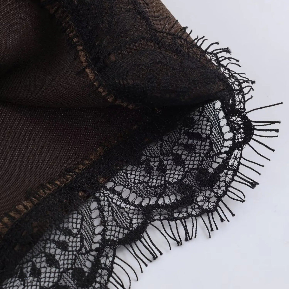 Xylia Lace Trim Satin Mini Shorts