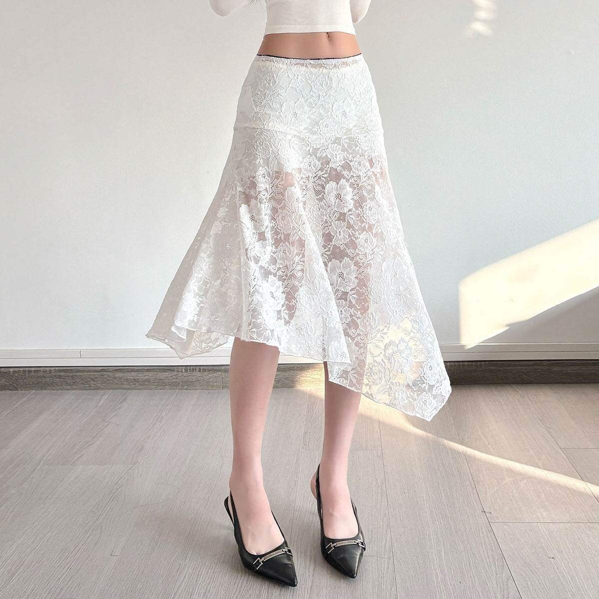 Sabrina Paisley Lace Midi Skirt