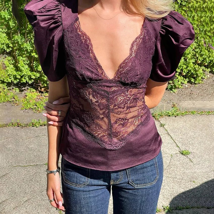 Lily Lace Plunge Top