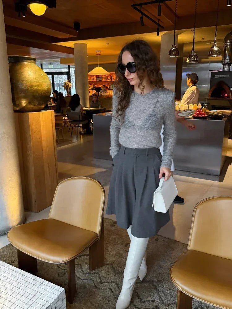 Maricar Slim Fit Sheer Pullover