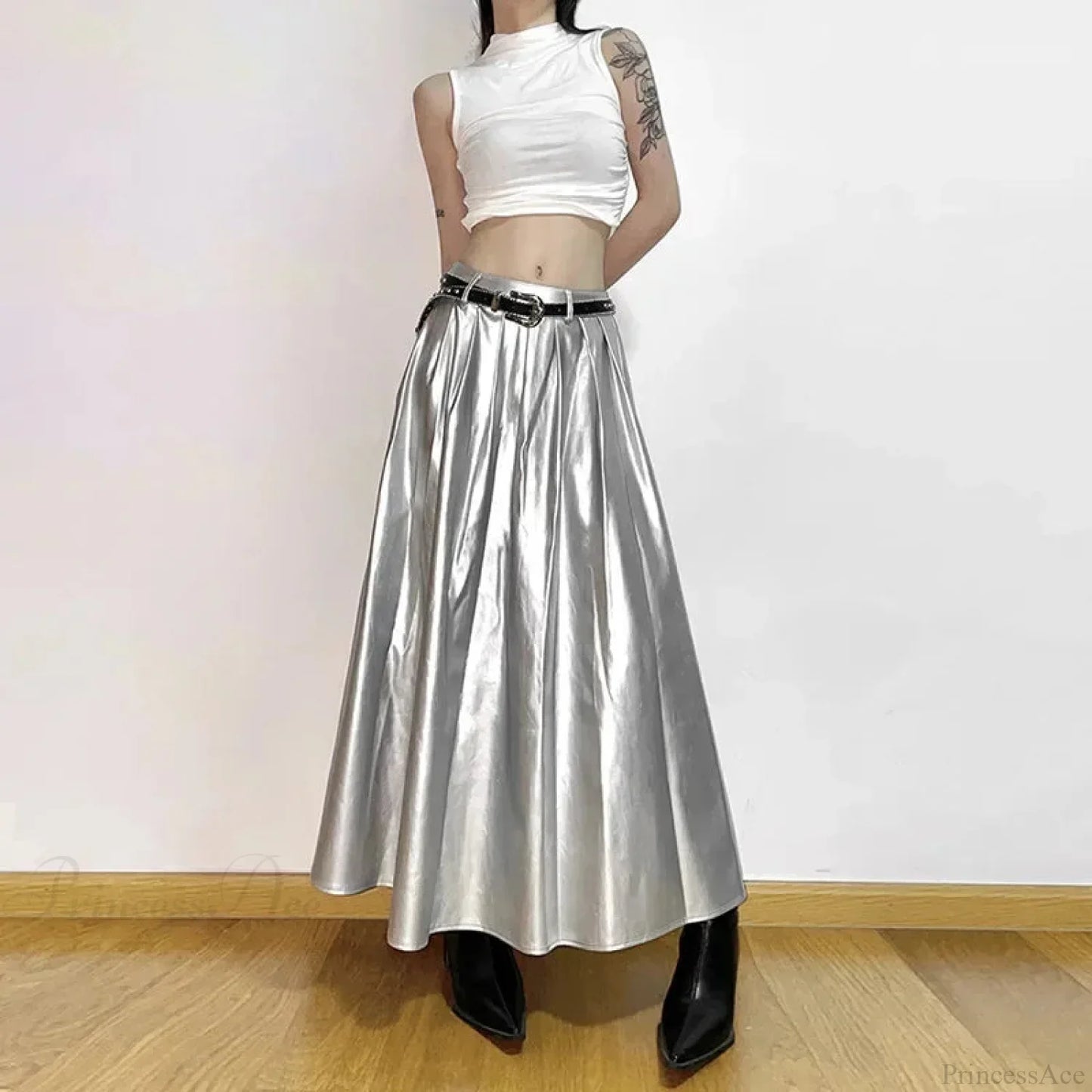 Tall Waist Folded Futuristic Skirt