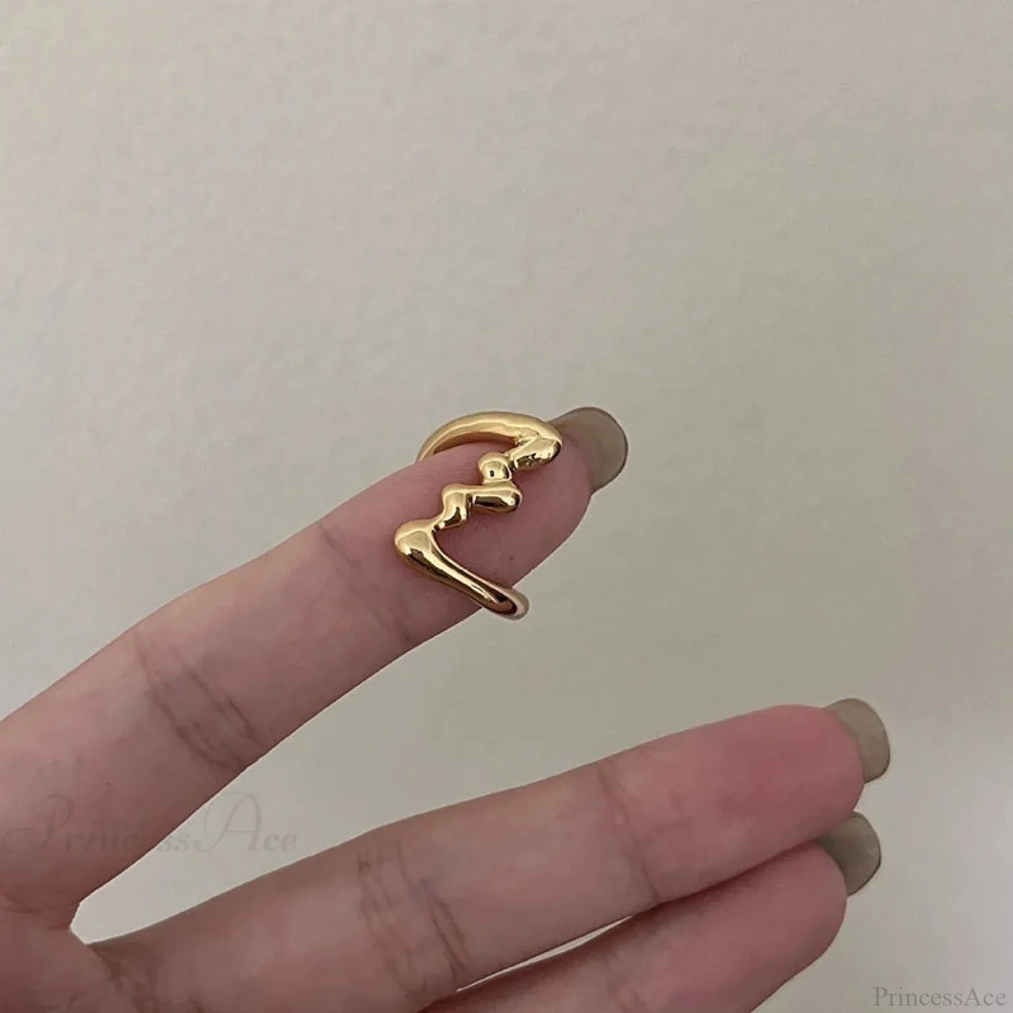 Unpredictable Copper Undulation Medieval Ring