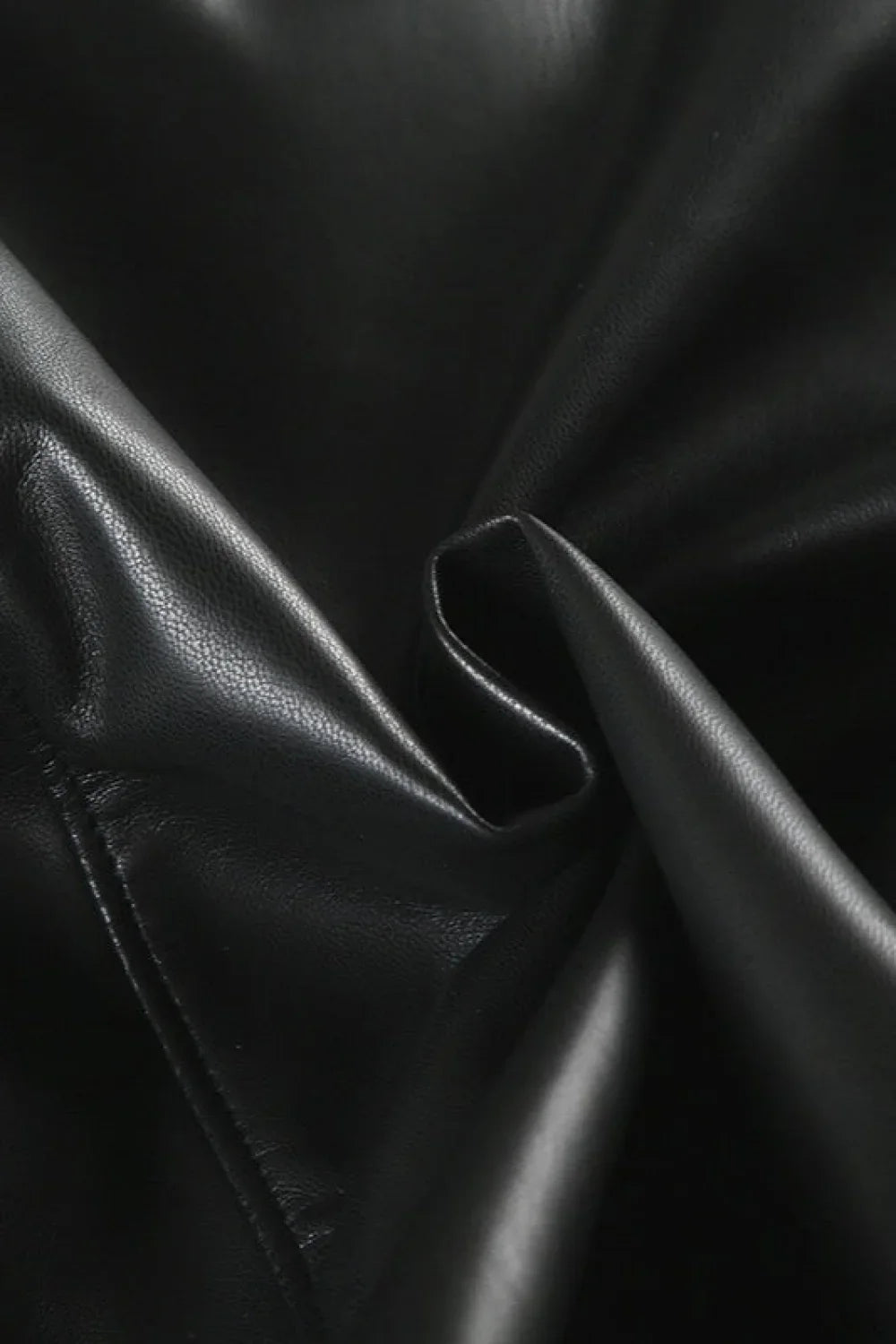 Vintage Y2K Furry Collar Leather Waist - Cinching Jacket