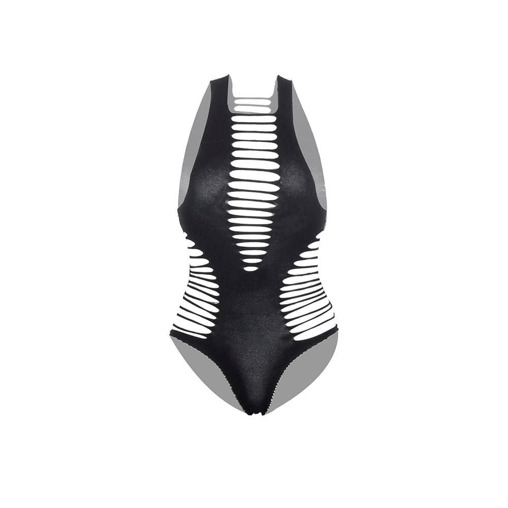 Hollow out square neck backless cami bodysuit