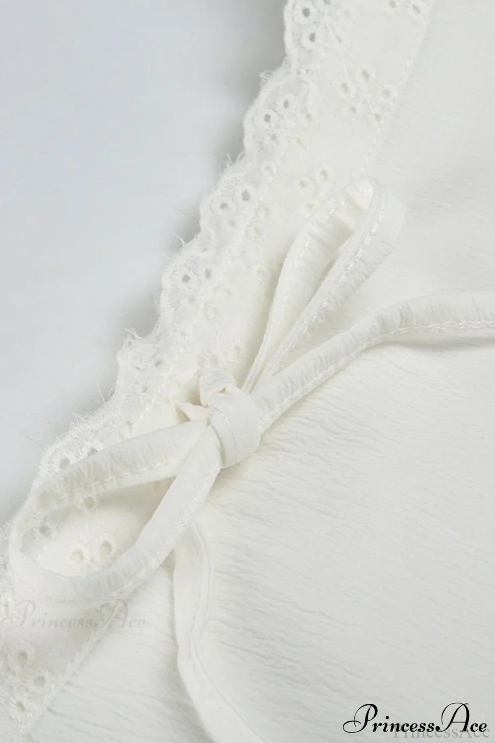 White Lace Trim Tiered Mini Skirt