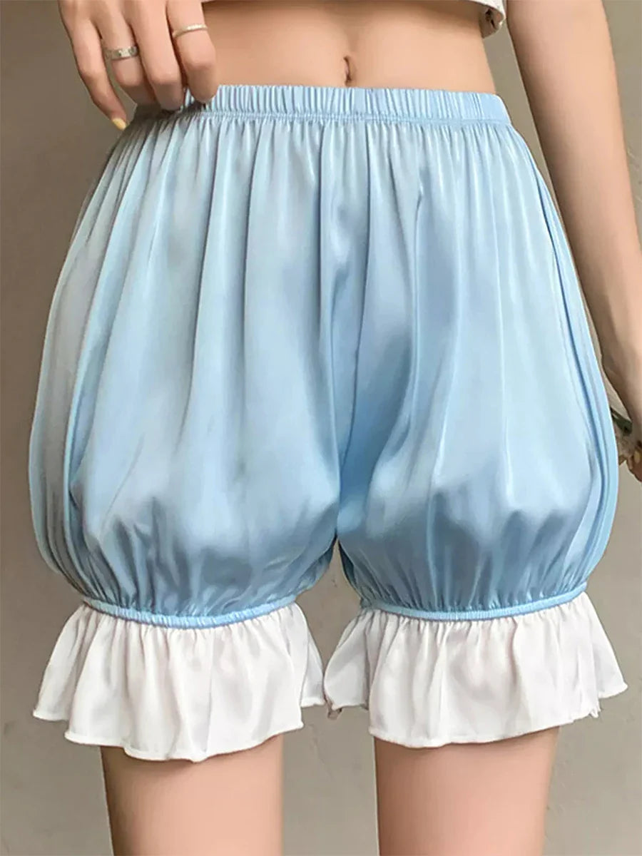 Ruffled Satin Lolita Bloomer Short