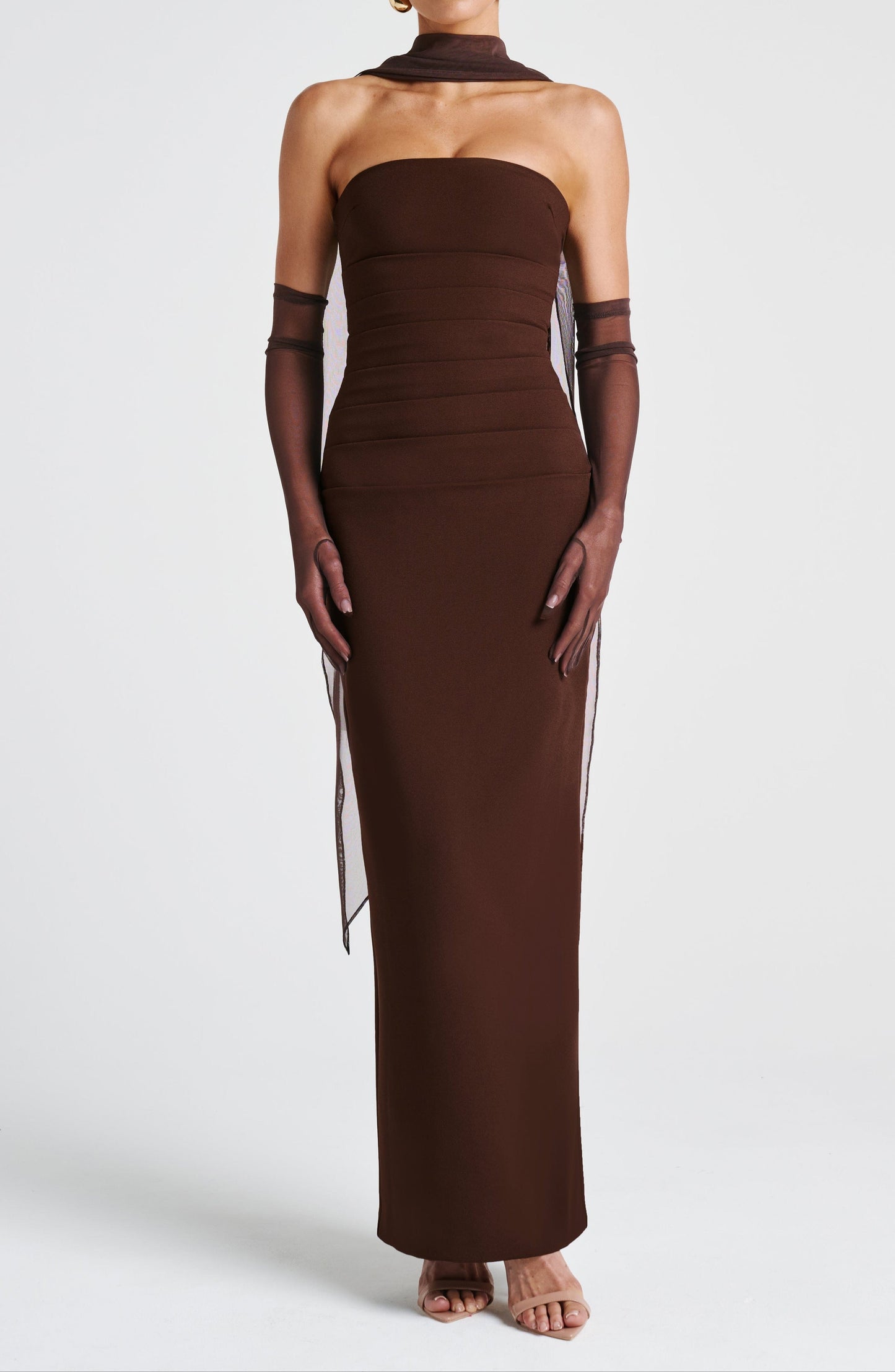Ana Sofía Maxi Dress- Plum Brown