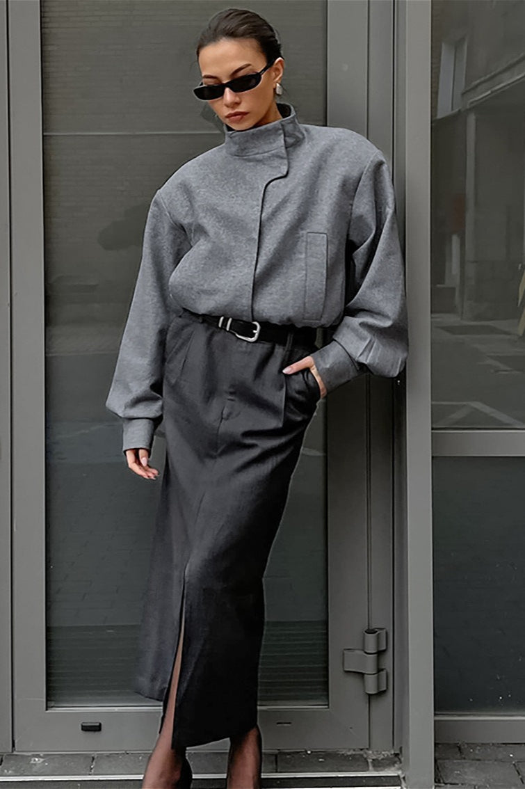 Fashion Short Wool Blend Coat