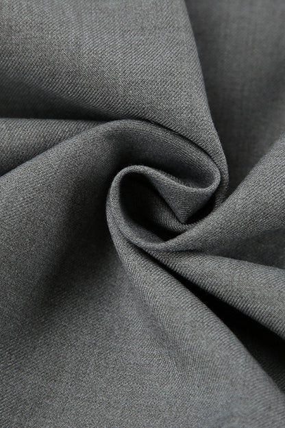 Gray Cropped Long Sleeve Jacket