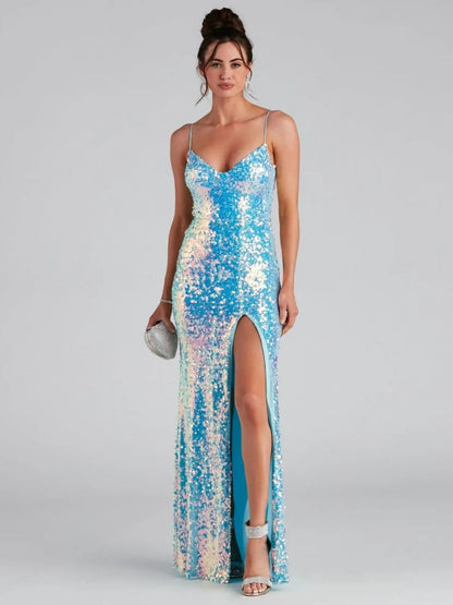 Liber Summer Women's Sequins Photography Travel Maxi Dresses
