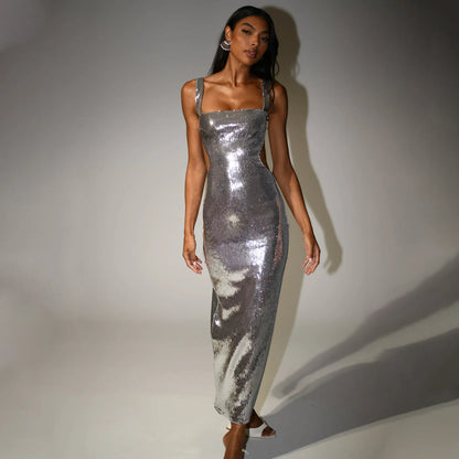Shay | Sequin Cut Out Maxi Dress