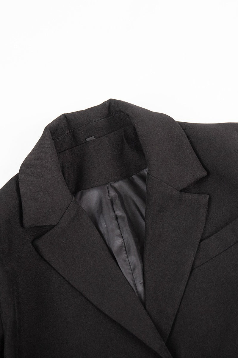 Mini Skirt with Lapel Blazer Two Piece Set