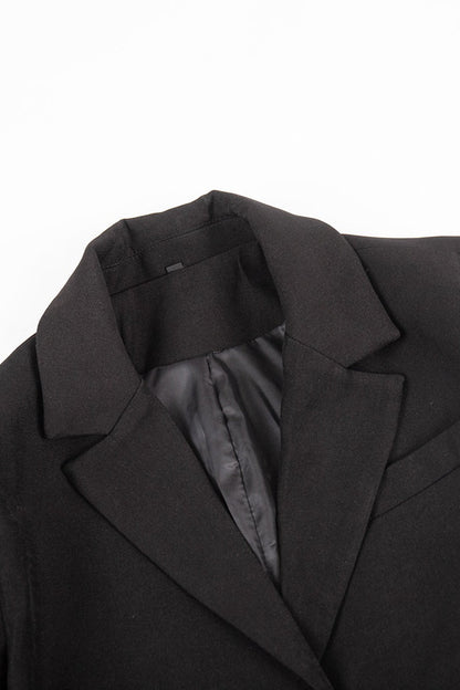 Mini Skirt with Lapel Blazer Two Piece Set