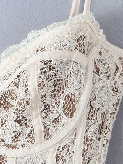 Lace Corset Mini Dress Sweetheart Collar A-line Birthday Party Sexy Strap Dress 2026
