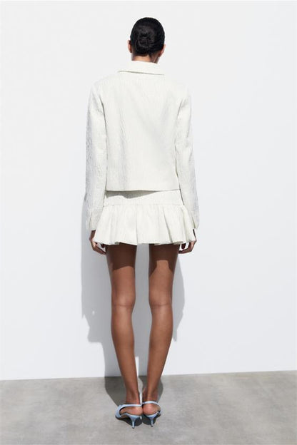 Denise Lapel Blazer Textured Set
