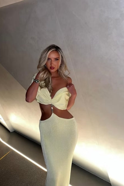 Lemon Perla Maxi Dress