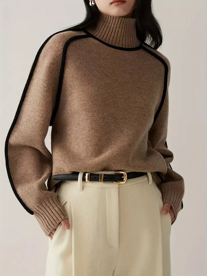 Half Turtleneck Casual Knitted Sweater