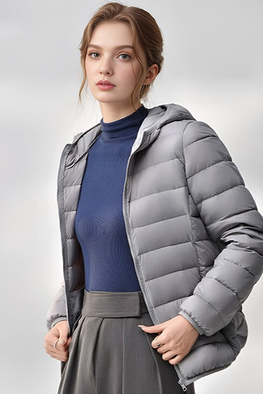Lightweight Slim Fit Hooded Puffer Jacket