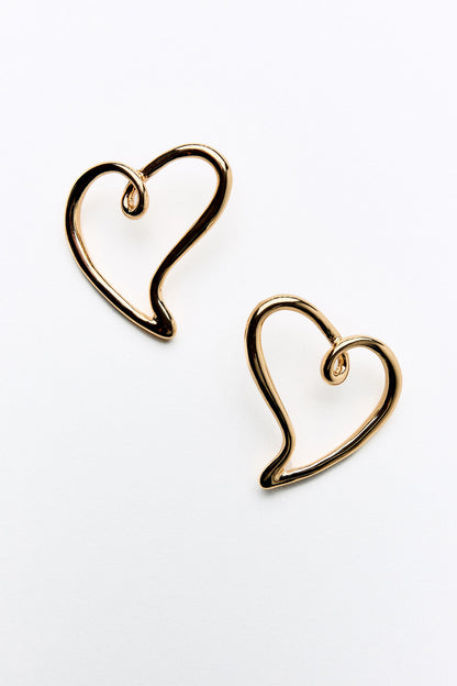 Heart Hoop Earrings