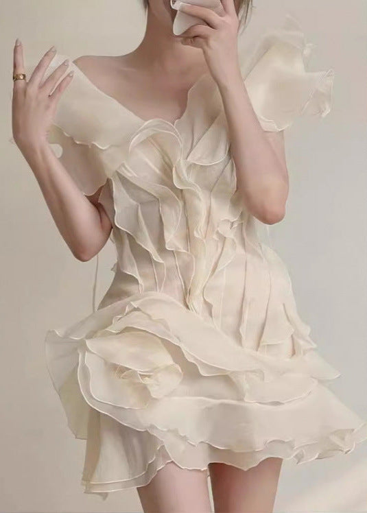 Aurelia - Ruffled Organza Mini Dress